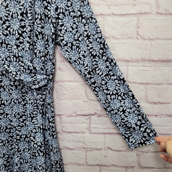 NEW Michael Kors Jewel Print Flounced Wrap Dress Sz 1X Stretch Flowy Casual - Picture 5 of 10
